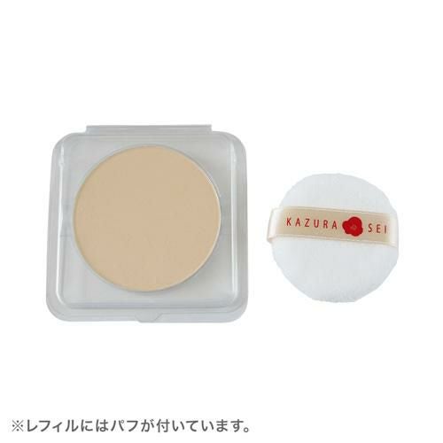 絹肌コスメ 椿のお粉（プレストパウダー）レフィル パフ付き | かづら