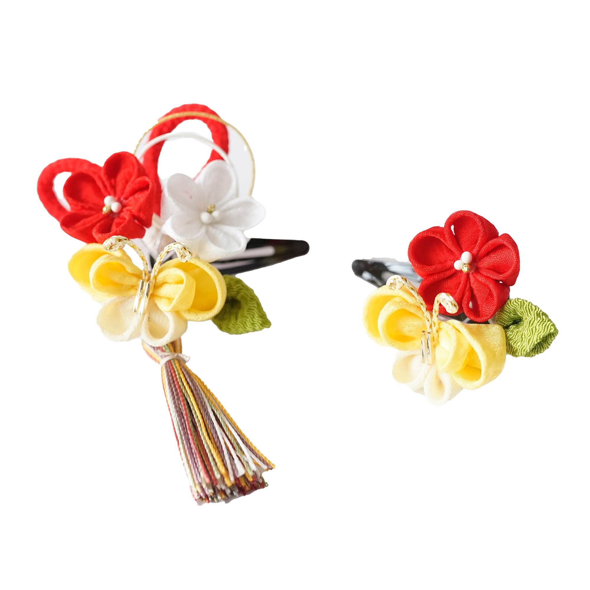 七五三 四輪梅びら付きかんざし（赤・白・ピンク） | かづら清老舗