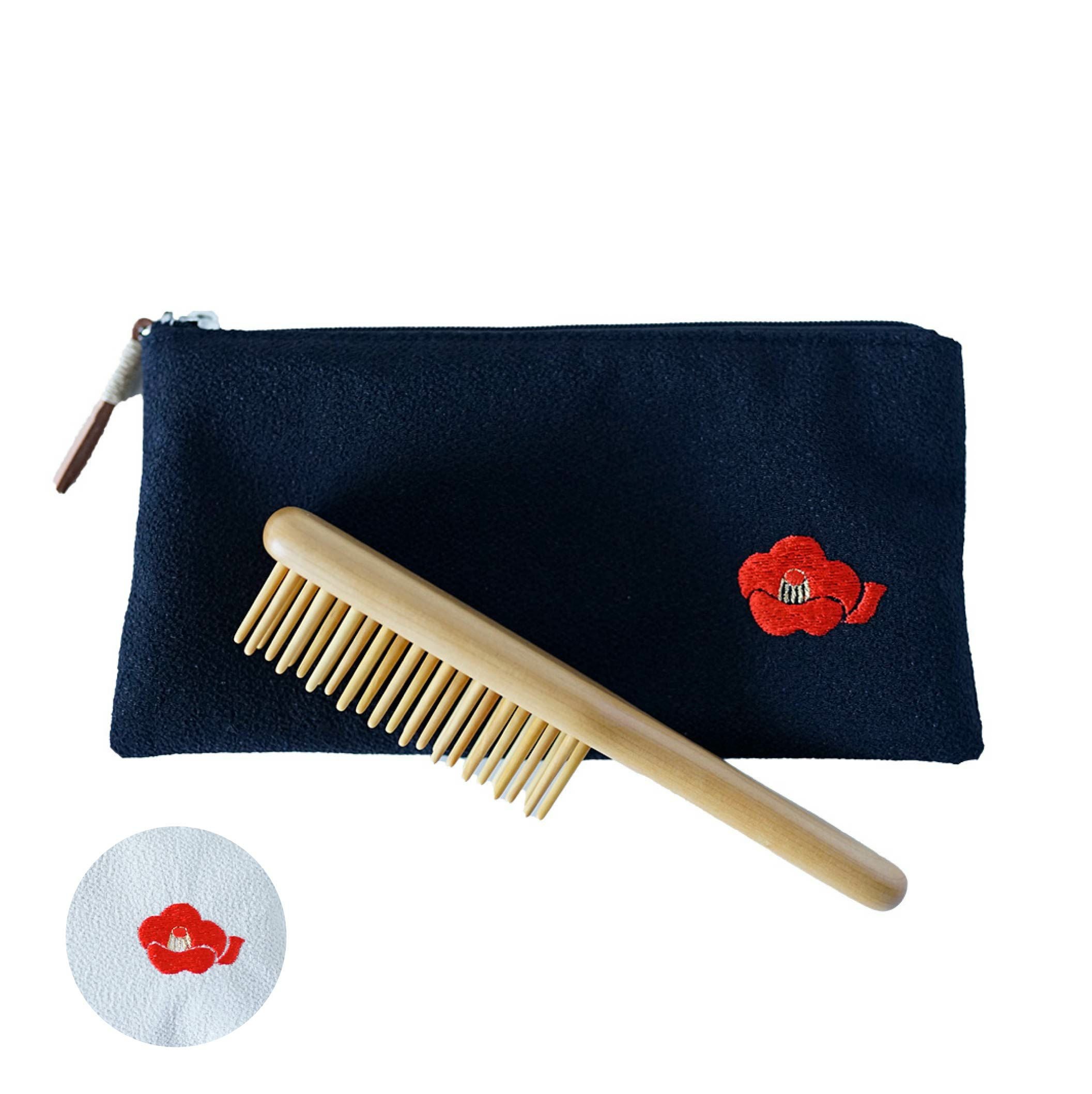 かづら清老舗　さつまつげ櫛　解き櫛4寸5分＋特製つばき油 つげ櫛 解き櫛4寸（さつまつげ） | かづら清老舗オンラインショップ