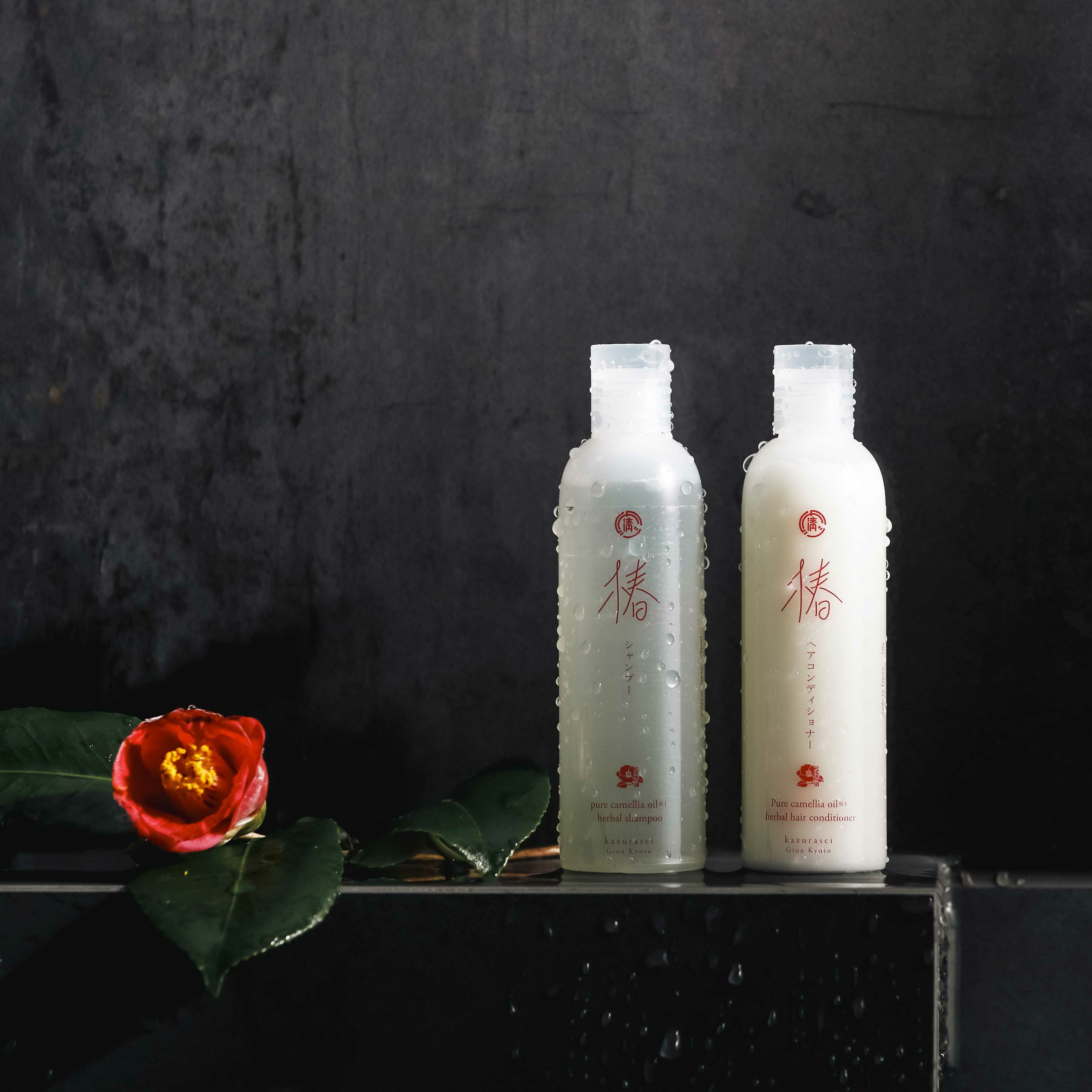 香る椿スキンケア5点セット(ちりめんポーチ付き) | かづら清老舗