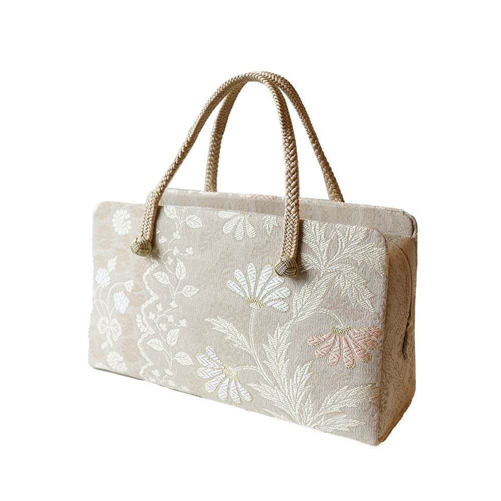 西陣 ソフト利休バッグ（吹き寄せ） | かづら清老舗オンラインショップ