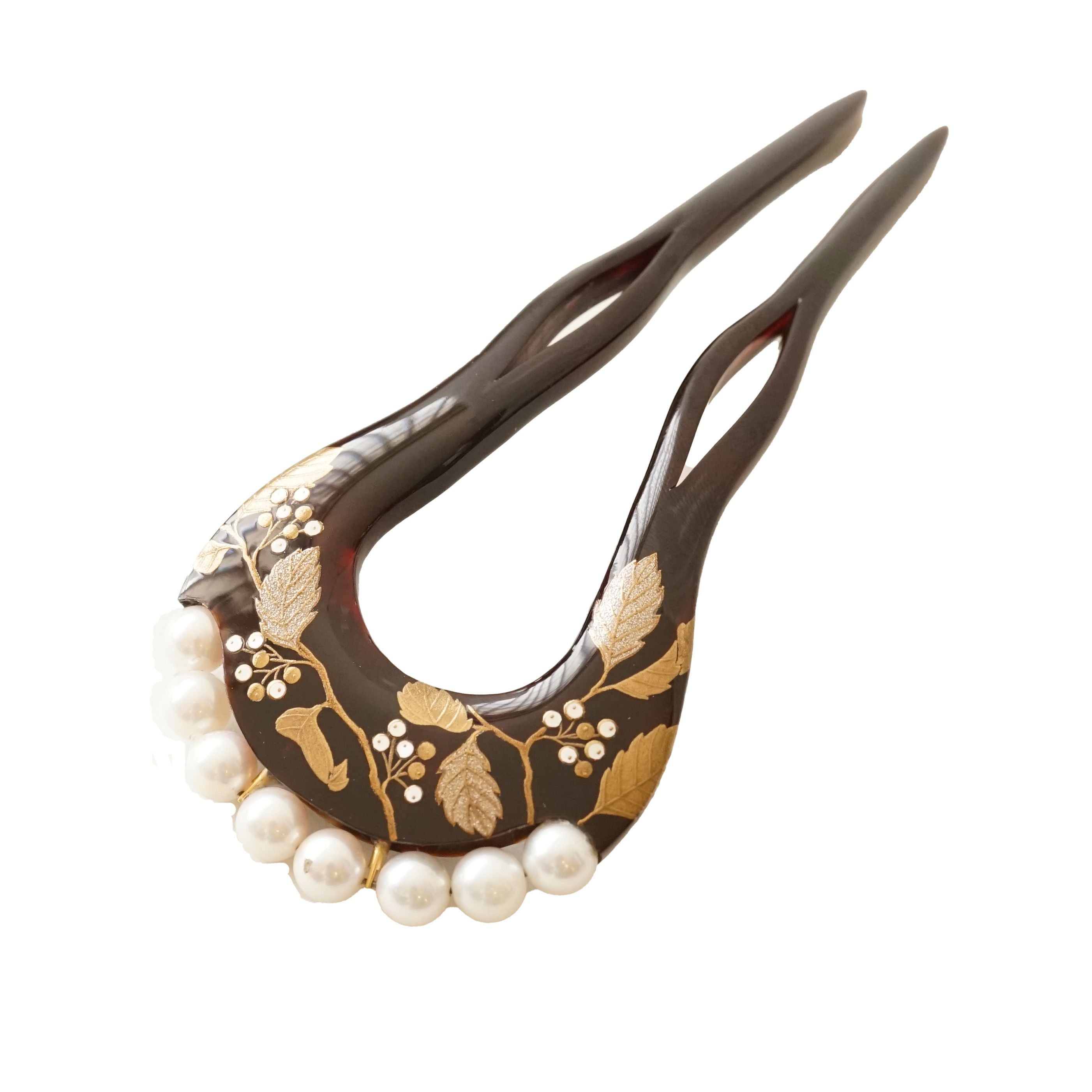 本べっ甲 かんざし 乱菊 （彫りべっ甲） | かづら清老舗オンラインショップ