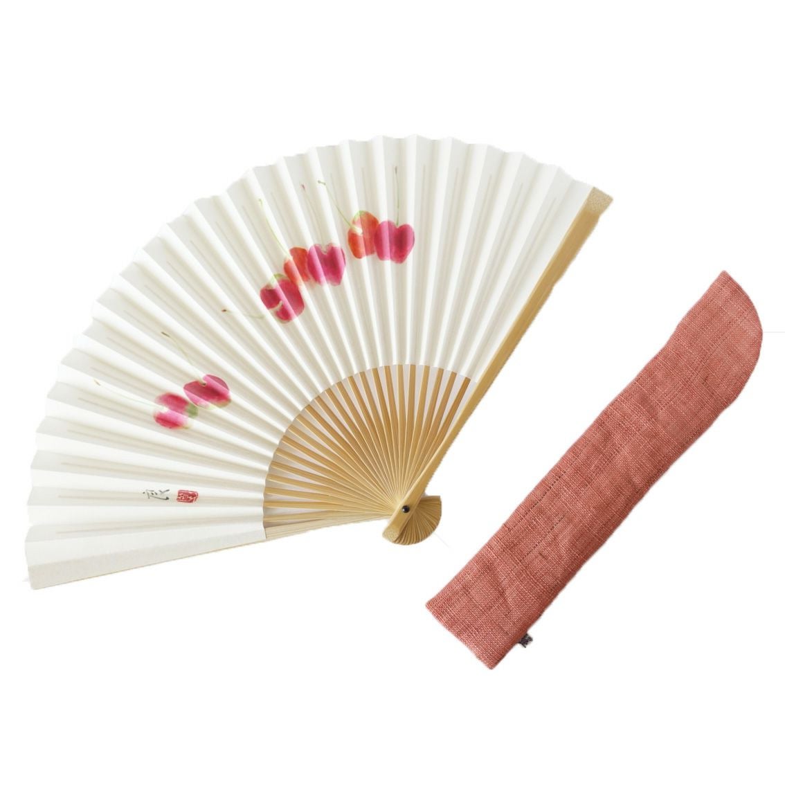 重岡良子画」扇子・ケース セット（青蝶） | かづら清老舗オンライン