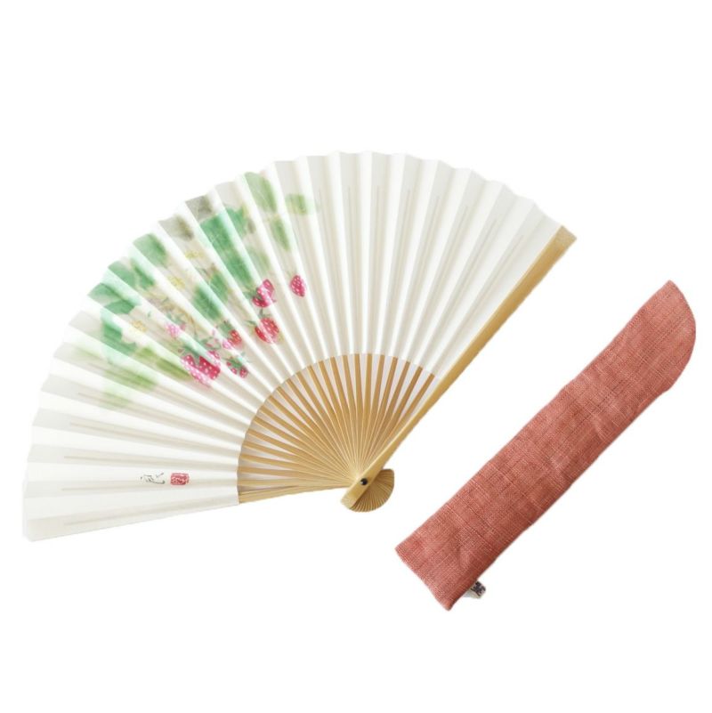 重岡良子画」 扇子・ケース セット（さくらんぼ） | かづら清老舗
