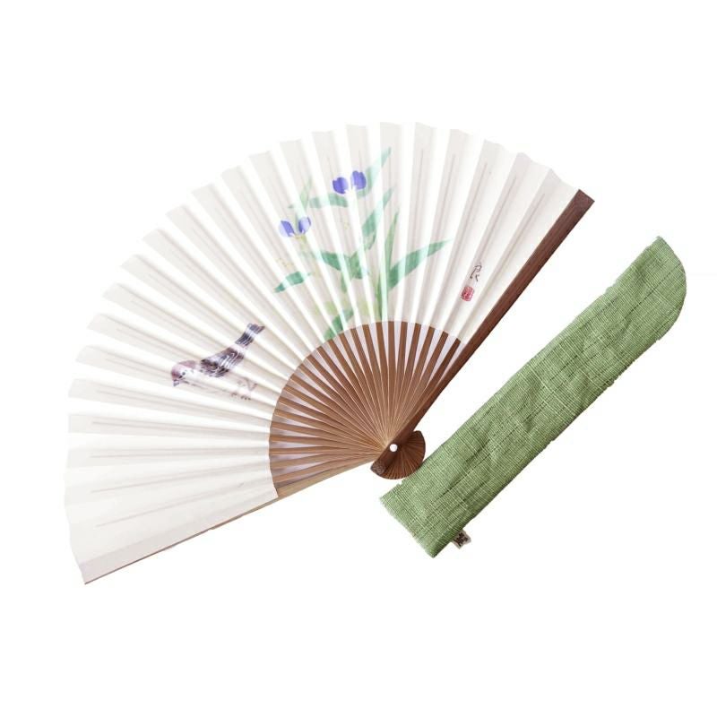 重岡良子画」扇子・ケース セット（青蝶） | かづら清老舗オンライン