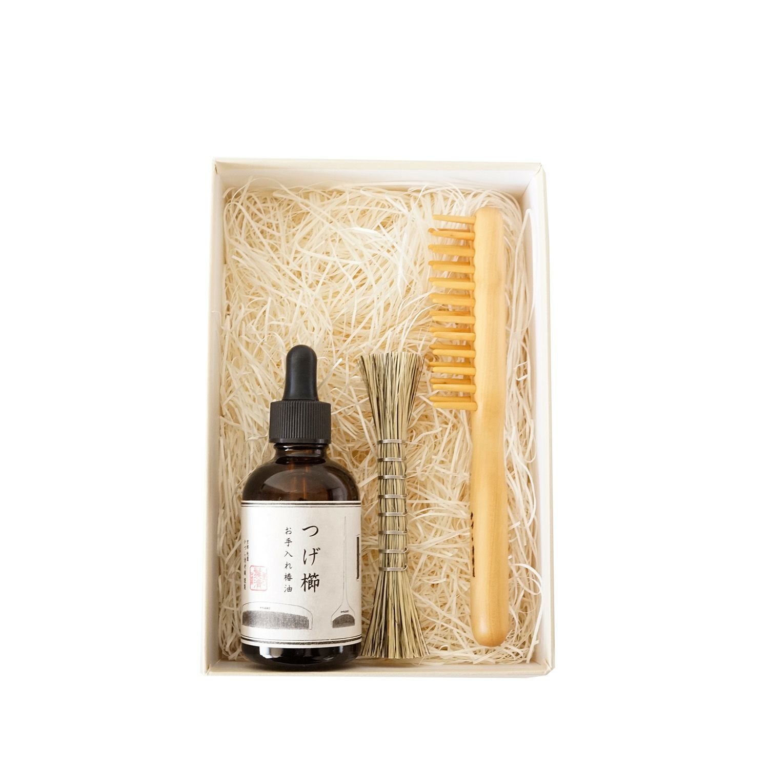 つげブラシ お手入れ椿油セット（お手入れブラシ付き） | かづら清老舗