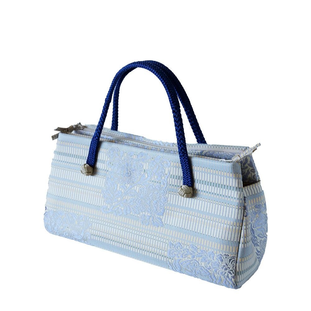 新品未使用 ✨深緑×白ストライプ柄利休バッグ Three Four Time（スリーフォータイム） トートバッグ 「Casselini