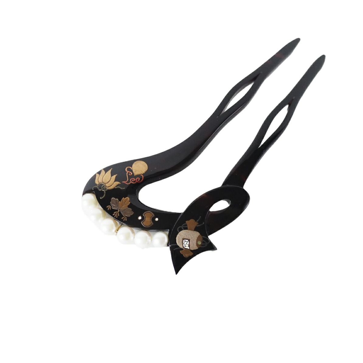 本べっ甲 かんざし（パール付き） | かづら清老舗オンラインショップ