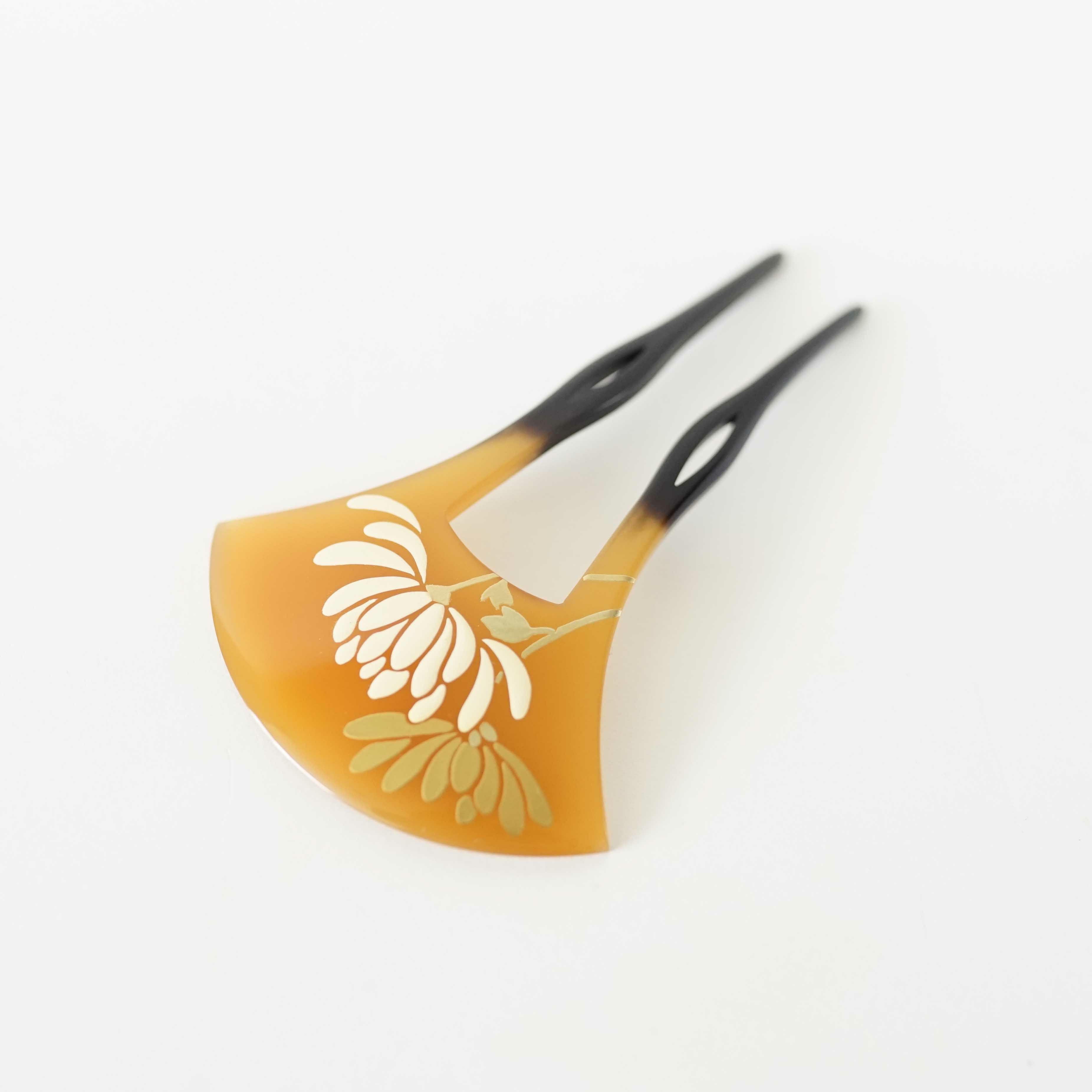 本べっ甲 純金蒔絵螺鈿かんざし 蔦文様 | かづら清老舗オンラインショップ