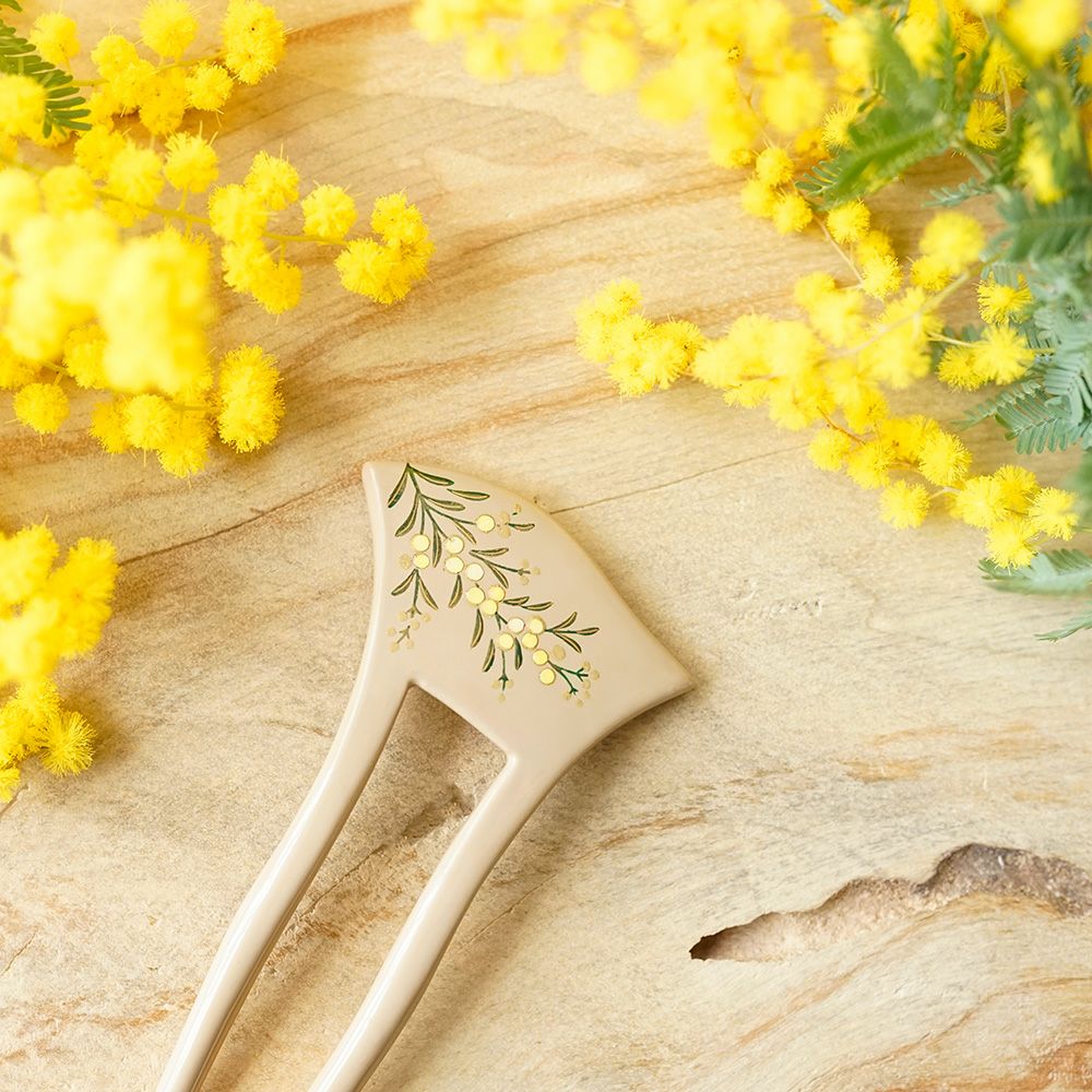 アクリル（透明）本蒔絵かんざし 流水千鳥 | かづら清老舗オンライン