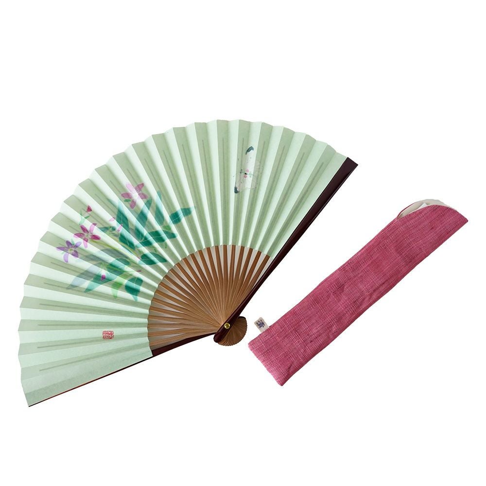 重岡良子画」 扇子・ケース セット（さくらんぼ） | かづら清老舗