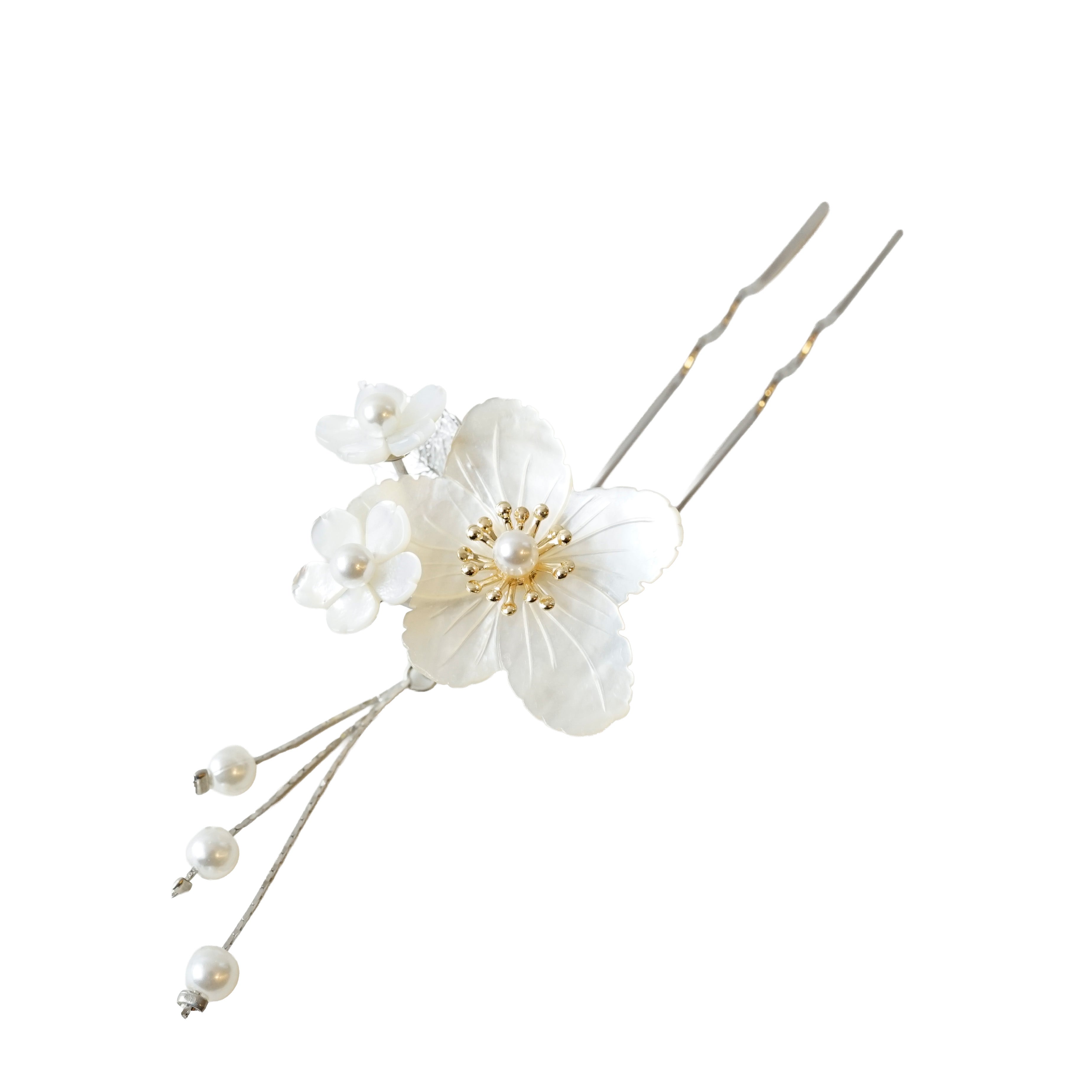 白蝶貝 二輪桜パール 花月かんざし | かづら清老舗オンラインショップ