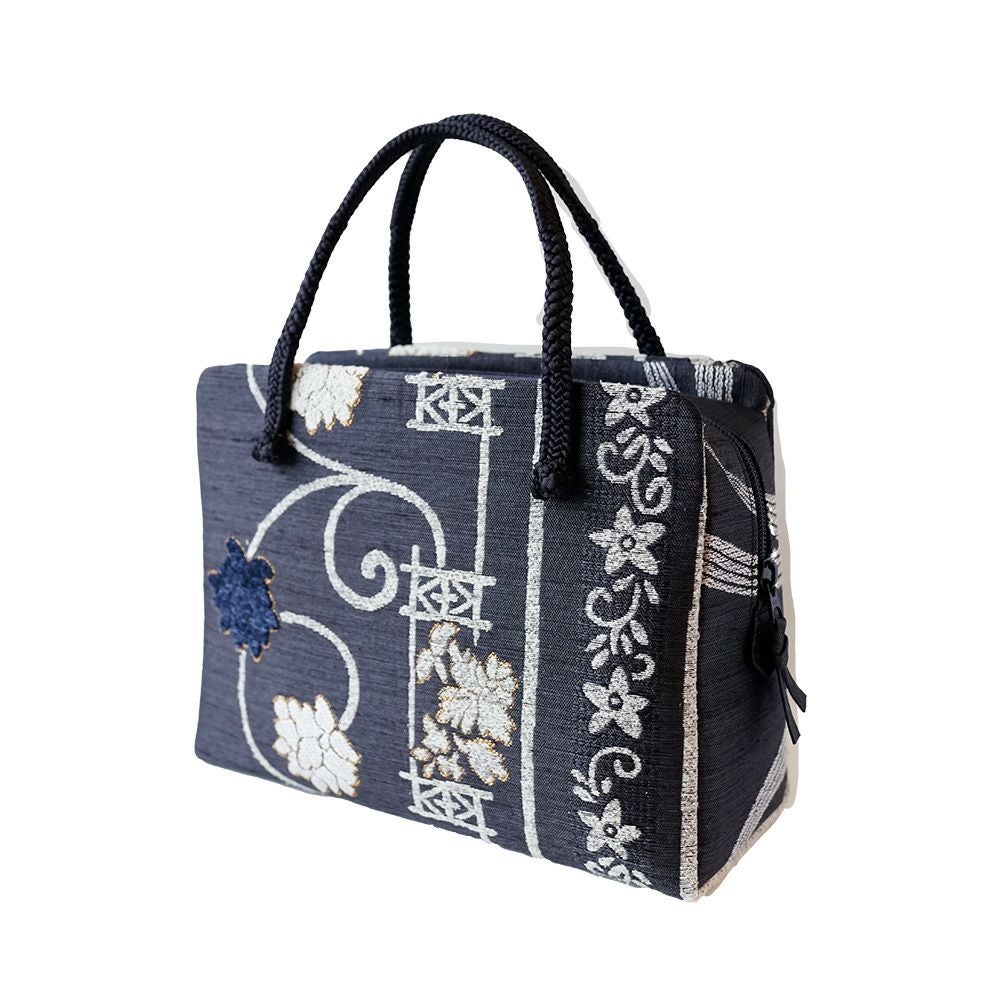 新品未使用　かづら清　和装用　バッグ　ネイビー　チェック柄 和小物・和装バック TOP | かづら清老舗 オンラインショップ